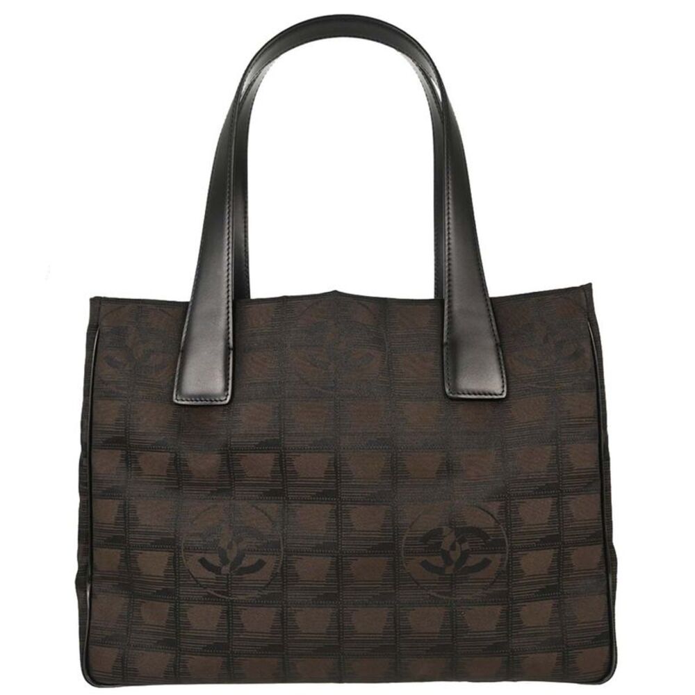 Chanel Travel Line Nylon Brown Nylon Tote Bag Bag